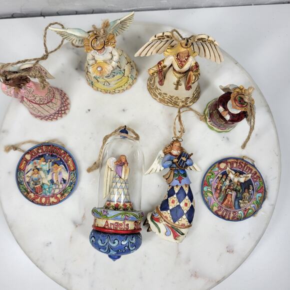 Jim Shore Heartwood Creek Angel Ornament Lot of 8 Christmas Figurines Holiday - Picture 4 of 15